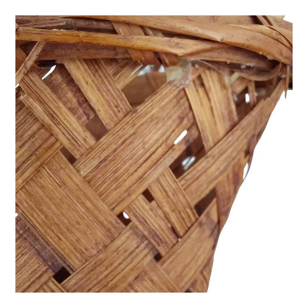 Hanging Basket Wall Pocket Flowers Cutlery Woven Italy Very Unique Handmade